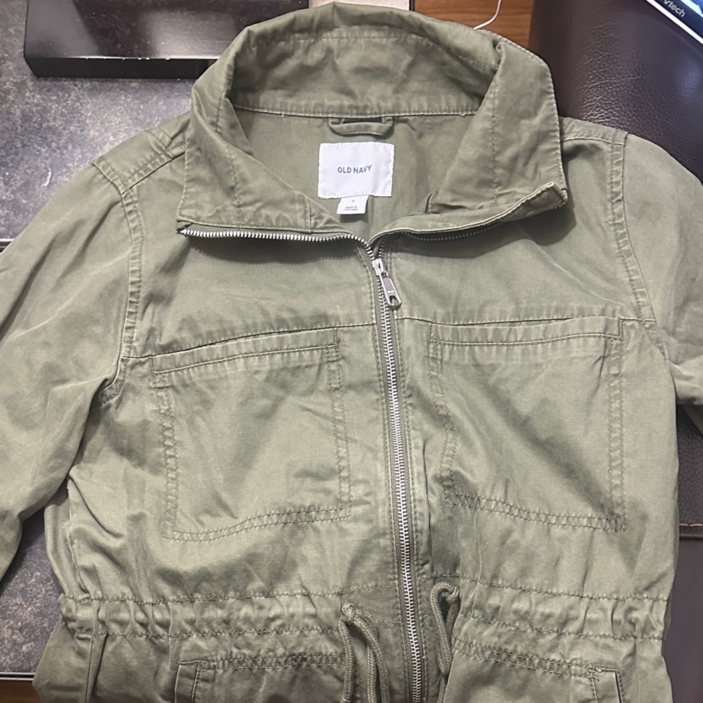 Old Navy Sage Green Zip-Up Jacket